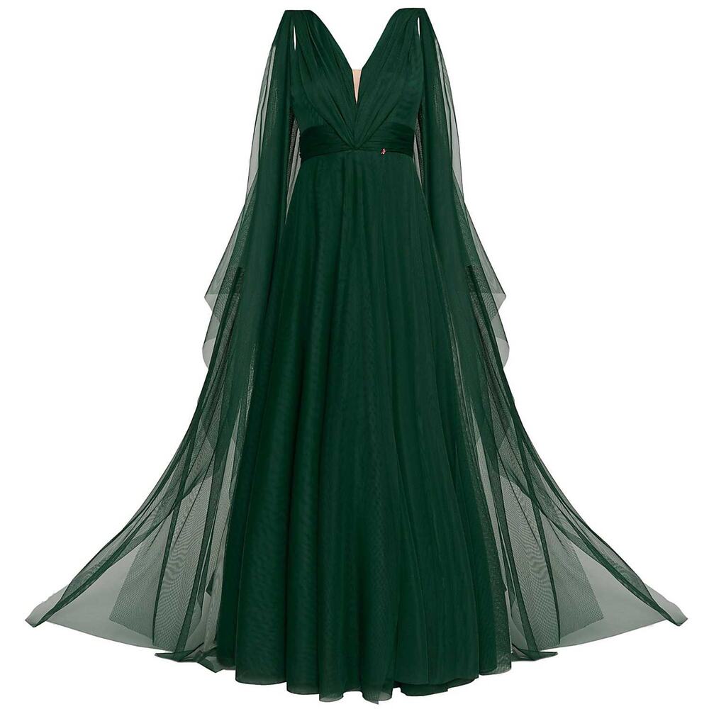 Angelika Jozefczyk 'Terracotta' Green Tulle Evening Gown Size 2 - NWT